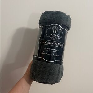 Hotel Collection Dark Gray Popcorn Throw